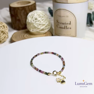LumiGem Prism Path Tourmaline Bracelet– Square-Cut Tourmaline Adjustable Chain