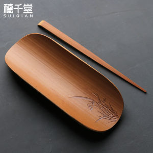 ถ่านไม้ไผ่ชาเข็มชาตักพลัมกล้วยไม้ไม้ไผ่ชุด 2 ชิ้นชาเข็มชากวนอุปกรณ์ชาช้อนชา