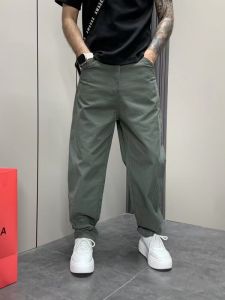 Quần Dài Nam Ống Đứng Rộng Rãi Màu Trơn Mùa Thu Đông Quần Dài Ống Đứng Đa Năng Thời Trang Quần Dài Cotton Polyester