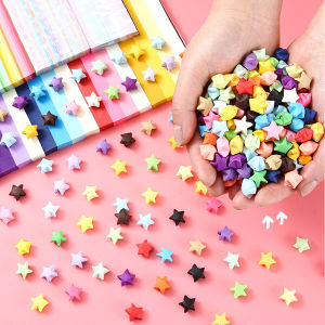 ZEO 90/380/540Pcs Lucky Star Origami DIY Crafts Gift for Birthday Valentines Day Home decoration