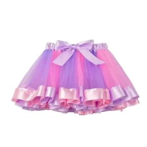 Mini Pettiskirt Cho Bé Gái 3M-8T Váy Tutu Công Chúa Cầu Vồng Voan Đảng Khiêu Vũ Váy Trẻ Em Quần Áo Thường Ngày Polyester