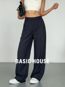 Basic House | Flared Floor-length Suit Trousers