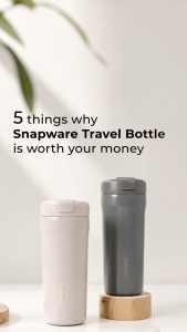 SNAPWARE Zinc-Ceramic Coating Bottle - Cream White / Grey (750ml)