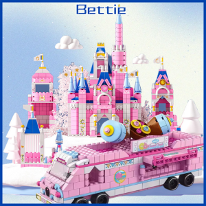 BETTIE Mainan Balok Susun Kastil Blok Bangunan Castle Dream Castle- Kado Anak Perempuan