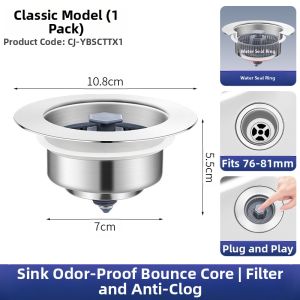 YEMO | Stainless Steel Filter Strainer for Kitchen Sink and Vegetable Basin