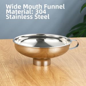 Stainless Steel Kitchen Funnel With Handle