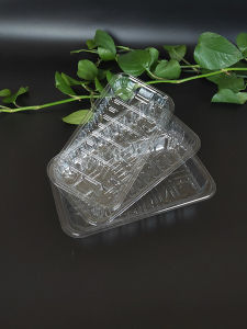 Disposable Thickened Plastic Box  Food Tray Transparent Packaging Box for Roast Duck And Fruits Eco-Friendly Rectangular Shape