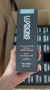 MÀU XANH DƯƠNG - NHUỘM THỜI TRANG LUXSONS NHANH GỌN LẸ -- PHA VỚI OXI 3 -HẤP DẦU HOẶC DẦU XẢ 250ML