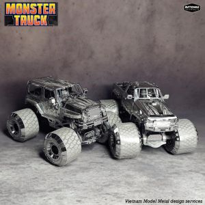 Mô Hình Xe Tải Quái Vật (Kim loại lắp ghép 3D)
