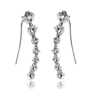 TC99-Perhiasan Wanita Anting style kore cantik jejer kait gold dan silver earing aksesoris wanita