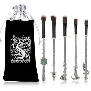 5pcs Harry Potter Slytherin College Makeup Brush Set Snake College Exclusive Metal Brush Suitable for Admission Gifts
