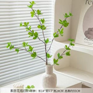 ตุ๊กตาตกแต่งห้องนั่งเล่นสไตล์จีนโบราณ กระดูกไหปลาร้า ชิ้นส่วนตกแต่งห้องนอน วัสดุเซรามิก ดอกไม้เทียม ต้นไม้เทียม ผลไม้