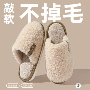 Dép Bông Lông Cừu Mùa Đông Ấm Áp Cho Nam Và Nữ Dép Đi Trong Nhà Đế EVA Đế Dày Thoải Mái Thường Ngày Mùa Thu 2025