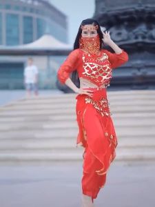 ชุดจินนี่ แบบกระโปรง/กางเกง ชุดระบำแขก อินเดีย มีให้เลือกหลายสี ชุดการแสดง สำหรับผู้หญิง