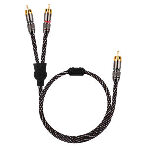 YYTCG | YYTCG HIFI RCA Sang 2RCA Cáp Âm Thanh 6N OFC Loa Siêu Trầm Cáp Y 1 Nam Đến 2 Nam Cho Loa DVD TV Bộ Khuếch Đại