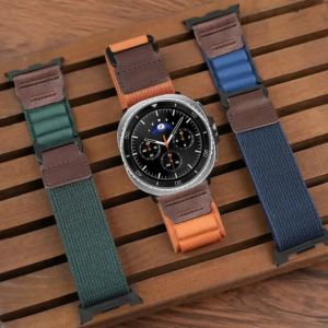 Dây Đeo Nylon Dệt Có Thể Điều Chỉnh Dành Cho Đồng Hồ Samsung Galaxy 40mm/44mm/46mm Tương Thích Với Galaxy Watch 9 8 Vòng Đeo Tay Thể Thao Cổ Điển