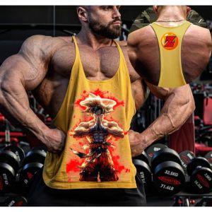 Bandai | (Bandai) Authorizes DBZ Mens Gym I-shaped Vests Outdoor Basketball Sleeveless Sweatshirt Vests Street Fashion Singlet T-shirts