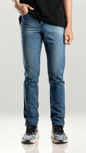 Otsky X Cavier Celana Jeans Pria Washing Dark Blue Stretch X WDB01 Slim fit