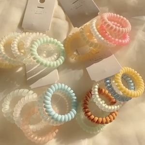 Tooyoo Elegant hair band French hair band phone cord frosted hair rope