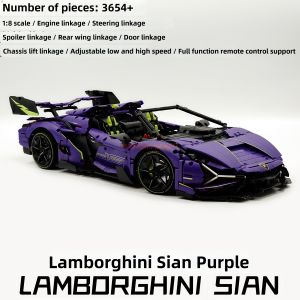 GULY | Purple Electric Remote Control Adjustable Chassis Convertible Car Building Blocks Toy