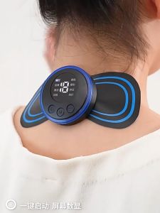 mini portable electric pulse neck massager 8 modes Meridian cervical shoulder muscle stimulator pain relief with