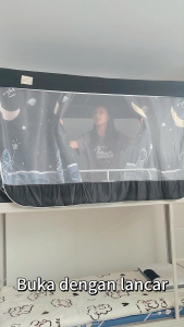 YANYANGTIAN Dormitory mosquito net 86*195*107cm With blackout curtains and bracket
