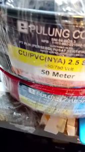Kabel NYA pulung copper 1x2.5mm 50meter full tembaga