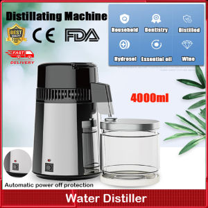 ⭐️【Local warehouse+COD】⭐Water Distiller Distiller Steamed 4L 304 Stainless Steel Household Countertop Water Distiller  No Fade UL Certified Water Distiller More Smart Purification Filter Distilled Water Purifier Distiller To Make Clean Water
