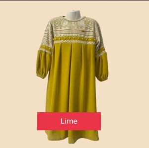 BAJU CAUPLE IBU DAN ANAK USIA 3-12 TAHUN BERBAHAN CRINCLE MIX BROKAT