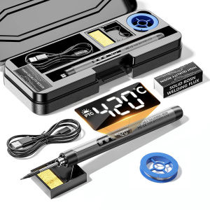 JCD | USB Soldering Iron Type-C Interface Mini Soldering Iron Set Digital Display Electric Soldering Iron Adjustable Temperature 5V 8W