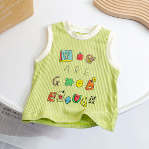 Tagkita | Stylish Colorful Cartoon Print Knit Vest for Girls