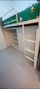 Loft bed with sliding door wardrobe customize singapore/for helper room/kids room/bomb shelter/store room/unity
