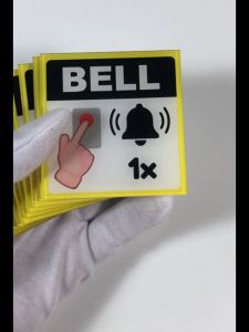 Plakat Akrilik Tanda Bel Rumah - Tulisan tekan bell rumah / Sign Akrilik bel bunyi / Bell