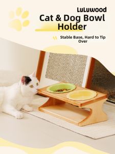 luluwood | Anti-spill Neck Protecting Pet Bowl Riser