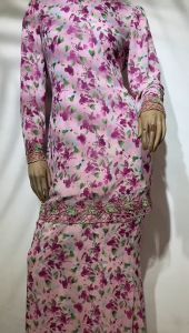 BAJU KURUNG MODERN MATERIAL CHIFFON SULAM KELAWANG