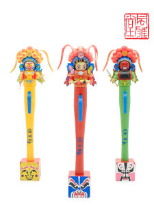 FengYatang Peking Opera Doll Face Changing Pen Toy Mascot Beijing Childrens Doll Gift Traditional Chinese Folk Art Craft