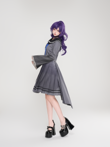 Daily Bomb PJSK World Plan 25 Season Chieko Hinata Old Uniform Cosplay Costume Long Sleeve School Uniform Style with Bow Tie