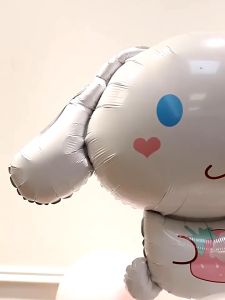 Set bóng bay sinh nhật kèm trụ gắn bóng mika 70cm trang trí sinh nhật nhiều mẫu Kuromi Thỏ Capybara