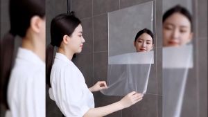20/30cm Thicken HD Acrylic Mirror Sticker 3D Self Adhesive Wall Mirrors Flexible Non-Glass Mirror Tiles Bathroom DIY Makeup Mirror Stickers