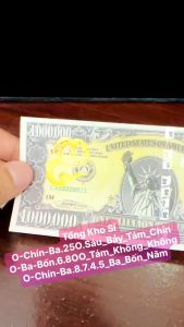 [TUỔI RẮN] Tờ Triệu Đô 12 Con Giáp Mạ Vàng Siêu Cấp Mỹ Có Bảo An Chống Giả 1 Triệu Usd Kỉ Niệm