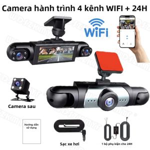Camera Hành Trình 4 Kênh 360 Độ °   Camera Hành Trình Ô Tô WiFi 1080P Ghi Hình Trước Trái Phải Sau Tích Hợp Cảm Biến G Và Chức Năng Giám Sát Đỗ Xe