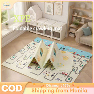 Foldable Baby Play Mat XPE Foam Waterproof & Non-Slip Surface Double-Sided Cute Cartoon Design