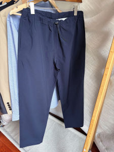 Minimalist Waterproof Stiching Sporty Casual Pants Elastic Waist Lightweight Spring Autumn Mens Long Trousers Breathable Polyester