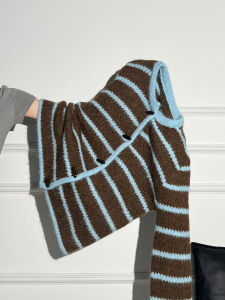 La Chapelle Thickened Knitted Sweater Womens Autumn Winter Long Sleeve Open Cardigan Outerwear Warmth Fluffy Coat