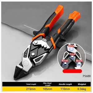 Universal Multifunction Pliers Double Lever Diagonal / Needle Nose Wire Cutter Effortless Electrician Wire Stripper Crimper