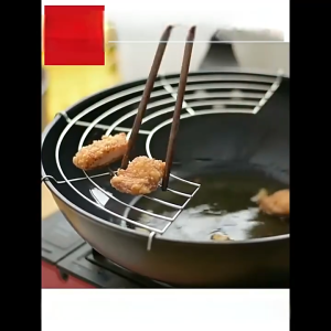 26/32/34cm Oil Stainless Steel Frying Oil Strainer Steam Rack Oil Drainer Mesh Colander Filter Frying Rack