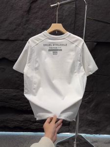 Áo Thun Nam Tay Ngắn Cổ Tròn Thoáng Khí Mùa Hè Mới Về Thời Trang Thường Ngày Chất Liệu Cotton Dài Vừa Phải in Chữ