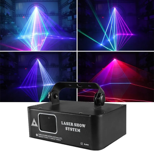 [SG Stock] RGB Laser Line Scanner Full Color Animation Laser Projector Laser Show System DJ Disco Stage Lighting DMX-512 Control for Wedding Birthday Christmas Halloween Party Bar Club Restaurants KTV Dinner & Dance Chinese New Year Party