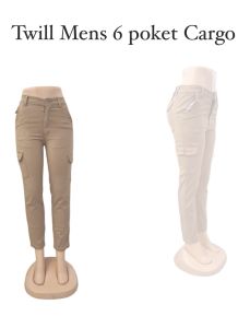 Men 6 Pockets Cargo Long Pants (Size 28-38) Stretcheable Awesome Quality