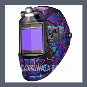 PROMO VERMARK Topeng Helm Las Listrik Otomatis Pelindung Wajah Terbaik + Senter Welding Helmet